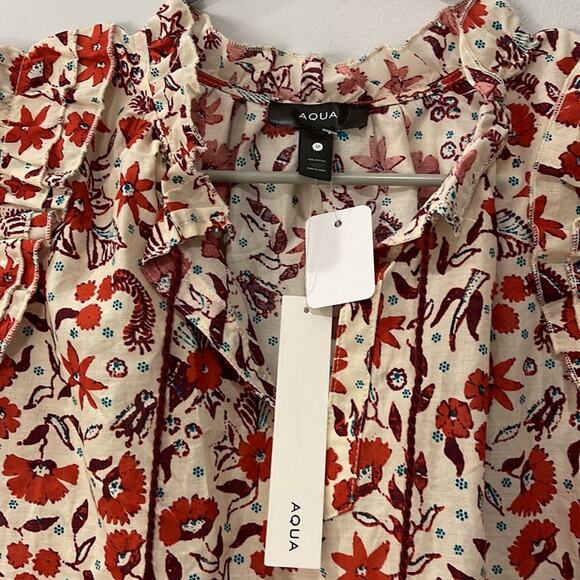 Aqua NWT Boho colorful Top, 100% Cotton - Picture 2 of 5